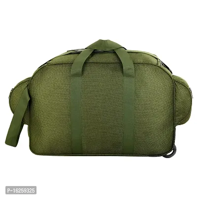 Nice Line Polyester Duffle Two Wheel Soft Luggage Waterproof Trolley Bag for Both Men and Women-40L (Mehndi Green Inte)-thumb5