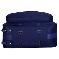 Polyester 56 liters Travel Duffle Bag/Trolley Bag/Cabin Luggage (Navy Blue)-thumb2