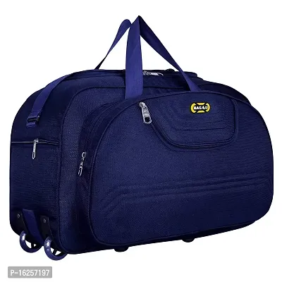 Bag4u Stylish 40 Liters Blue Travel Duffel Bag with Roller Wheels for Men and Women - B4U44-thumb0