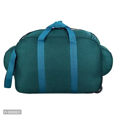 Nice Line Blue Polyester 40 litres Inch Travel Duffle Bag/Trolley Bag/Cabin Luggage (Gala Peacock)-thumb5