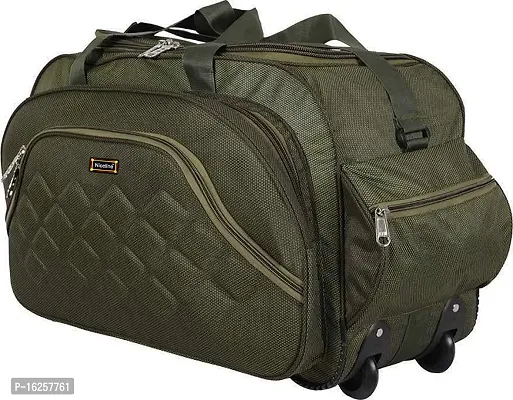 Niceline Duffle_PRO Nylon 55 litres Waterproof Strolley Duffle Bag- 2 Wheels - Luggage Bag (Mehndi Green)