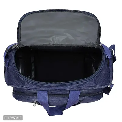 Nice Line Men's and Women's Polyester Expandable Zip Closure Trolley Duffle Bag with Wheels-40L (Navy Blue Inte)-thumb2