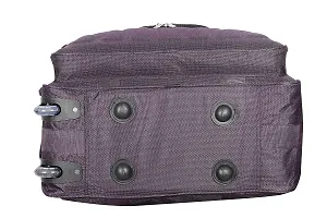 Nice Line Purple Polyester 40 litres Inch Travel Duffle Bag/Cabin Luggage (Gala Purple Wheeler)-thumb2