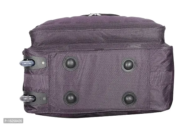 Nice Line Purple Polyester 40 litres Inch Travel Duffle Bag/Cabin Luggage (Gala Purple Wheeler)-thumb3