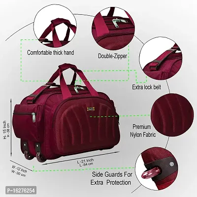 Nice Line Travel Duffle Bags for Men and Women Capacity-60L (Maroon)-thumb4