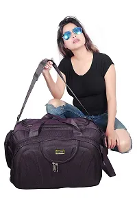 Nice Line Purple Polyester 40 litres Inch Travel Duffle Bag/Cabin Luggage (Gala Purple Wheeler)-thumb3