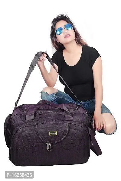 Nice Line Purple Polyester 40 litres Inch Travel Duffle Bag/Cabin Luggage (Gala Purple Wheeler)-thumb4