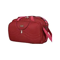 Nice Line Men's and Women's Polyester 40 L Travel Duffel Bag with Roller Wheels (Red)-thumb2