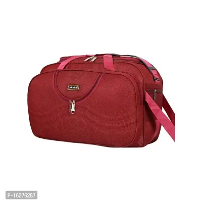 Nice Line Men's and Women's Polyester 40 L Travel Duffel Bag with Roller Wheels (Red)-thumb3