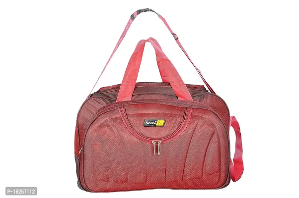 Nice Line Maroon Polyester 40 litres Inch Travel Duffle Bag/Trolley Bag/Cabin Luggage (Bindi Gala Red)-thumb0