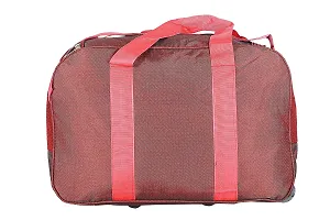 Nice Line Maroon Polyester 40 litres Inch Travel Duffle Bag/Trolley Bag/Cabin Luggage (Bindi Gala Red)-thumb2