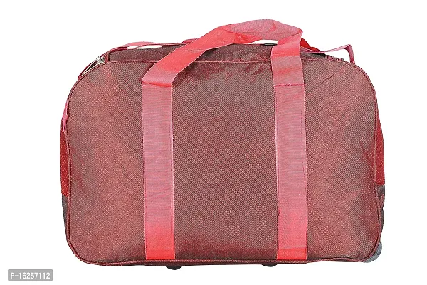 Nice Line Maroon Polyester 40 litres Inch Travel Duffle Bag/Trolley Bag/Cabin Luggage (Bindi Gala Red)-thumb3