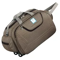 Nice Line 40 L Polyester Travel Duffel Bag with 2 Wheels (Brown)-thumb2