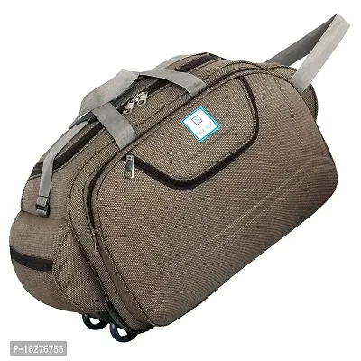 Nice Line 40 L Polyester Travel Duffel Bag with 2 Wheels (Brown)-thumb3