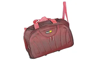 Nice Line Maroon Polyester 40 litres Inch Travel Duffle Bag/Trolley Bag/Cabin Luggage (Bindi Gala Red)-thumb1