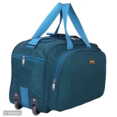 Nice Line Men and Women's Fabric Capacity-40 L Gala Peacock Patang Travel Duffle Bags (Blue)