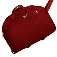 Polyester 40 litres Inch Travel Duffle Bag/Trolley Bag/Cabin Luggage (Maroon)-thumb3