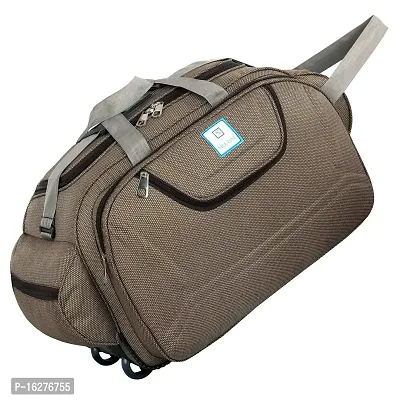 Nice Line 40 L Polyester Travel Duffel Bag with 2 Wheels (Brown)