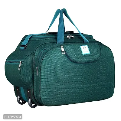 Nice Line Blue Polyester 40 litres Inch Travel Duffle Bag/Trolley Bag/Cabin Luggage (Gala Peacock)