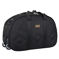 Nice Line 40 Liters Stylish Lightweight Poleyster Duffel Bag with Two Wheel for Both Men and Women(Black)-thumb3