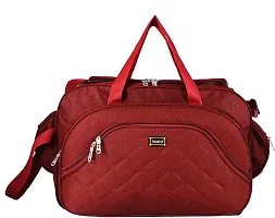 Niceline Duffle_PRO Nylon 55 litres Waterproof Strolley Duffle Bag- 2 Wheels - Luggage Bag (Maroon Red)-thumb2