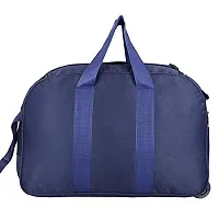 Nice Line 40 L Expandable Polyester Duffel Bag with 2 Wheels, Blue-thumb1