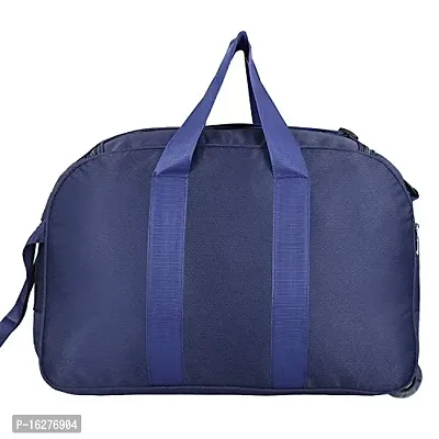 Nice Line 40 L Expandable Polyester Duffel Bag with 2 Wheels, Blue-thumb2