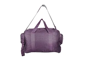 Nice Line Purple Polyester 40 litres Inch Travel Duffle Bag/Cabin Luggage (Gala Purple Wheeler)-thumb1