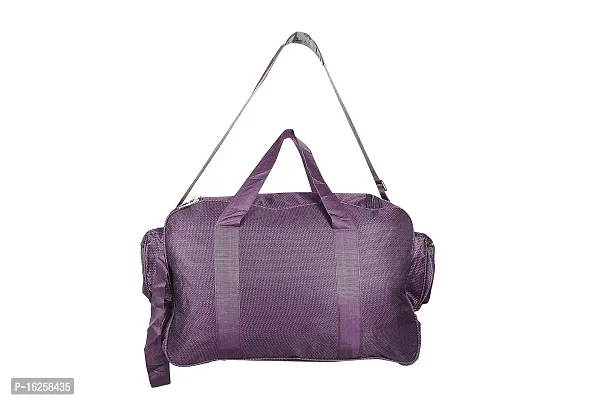 Nice Line Purple Polyester 40 litres Inch Travel Duffle Bag/Cabin Luggage (Gala Purple Wheeler)-thumb2