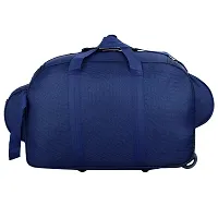 Nice Line Men's and Women's Polyester Expandable Zip Closure Trolley Duffle Bag with Wheels-40L (Navy Blue Inte)-thumb2