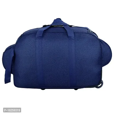 Nice Line Men's and Women's Polyester Expandable Zip Closure Trolley Duffle Bag with Wheels-40L (Navy Blue Inte)-thumb3