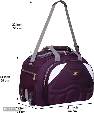 Niceline nylon 28 Cms Travel Duffle(NLD4FM01_purple)-thumb3