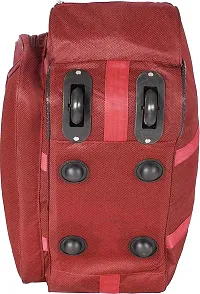 Niceline Duffle_PRO Nylon 55 litres Waterproof Strolley Duffle Bag- 2 Wheels - Luggage Bag (Maroon Red)-thumb4