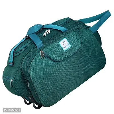 Nice Line Blue Polyester 40 litres Inch Travel Duffle Bag/Trolley Bag/Cabin Luggage (Gala Peacock)-thumb3