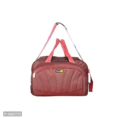 Nice Line Maroon Polyester 40 litres Inch Travel Duffle Bag/Trolley Bag/Cabin Luggage (Sada Red)-thumb0