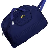 Polyester 56 liters Travel Duffle Bag/Trolley Bag/Cabin Luggage (Navy Blue)-thumb3