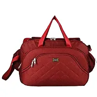 Niceline Duffle_PRO Nylon 55 litres Waterproof Strolley Duffle Bag- 2 Wheels - Luggage Bag (Maroon Red)-thumb1