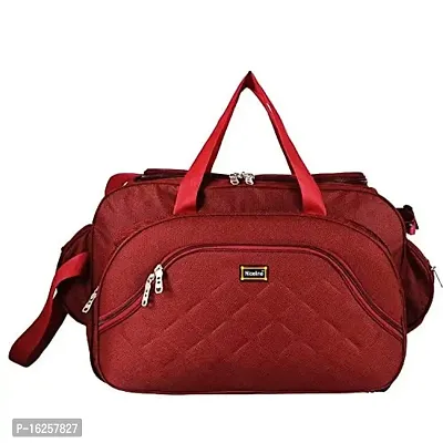 Niceline Duffle_PRO Nylon 55 litres Waterproof Strolley Duffle Bag- 2 Wheels - Luggage Bag (Maroon Red)-thumb2