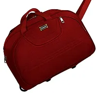 Polyester 40 litres Inch Travel Duffle Bag/Trolley Bag/Cabin Luggage (Maroon)-thumb2