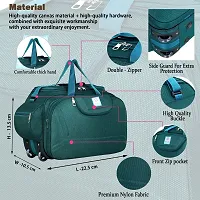 Nice Line Blue Polyester 40 litres Inch Travel Duffle Bag/Trolley Bag/Cabin Luggage (Gala Peacock)-thumb1