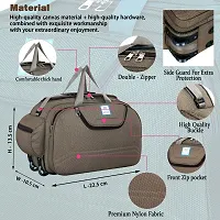 Nice Line 40 L Polyester Travel Duffel Bag with 2 Wheels (Brown)-thumb1