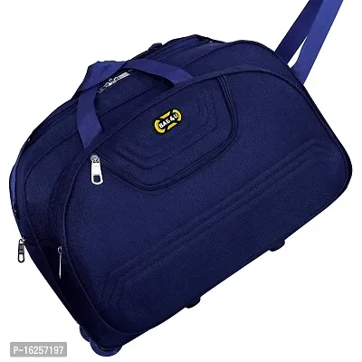 Bag4u Stylish 40 Liters Blue Travel Duffel Bag with Roller Wheels for Men and Women - B4U44-thumb2