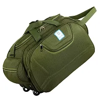 Nice Line Polyester Duffle Two Wheel Soft Luggage Waterproof Trolley Bag for Both Men and Women-40L (Mehndi Green Inte)-thumb2