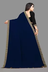 Georgette Saree with Embroidered Blouse (Free Blouse Piece, Party wear)-thumb2