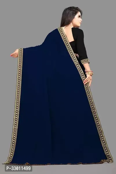 Georgette Saree with Embroidered Blouse (Free Blouse Piece, Party wear)-thumb3