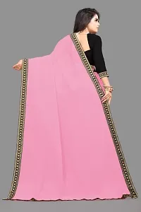 Georgette Saree with Embroidered Blouse (Free Blouse Piece, Party wear)-thumb3