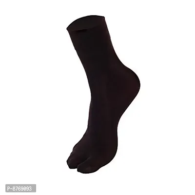 Infispace#174; Girls Ultra-Thin Transparent Nylon Summer Thumb Socks (Black, Pack of 10, Free size)-thumb2