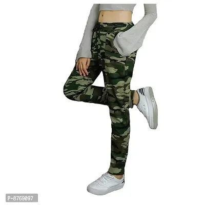 INFISPACE Women's Regular Fit Polyester Jeggings (SHAD33-139_Dark Green_M)-thumb0