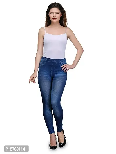 INFISPACE Women's Slim Fit Jeggings (SHAD33-130_Beige  Blue_Free Size)-thumb4