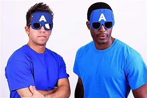 Infispace#174; Unisex Captain America Sunglasses for Costume or Theme Party (Blue)-thumb3